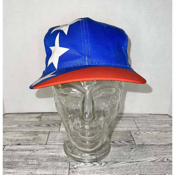 Vintage Global Caps Venezuela Flag Yellow Red & Blue Snapback Hat 90s NWT - Picture 1 of 8
